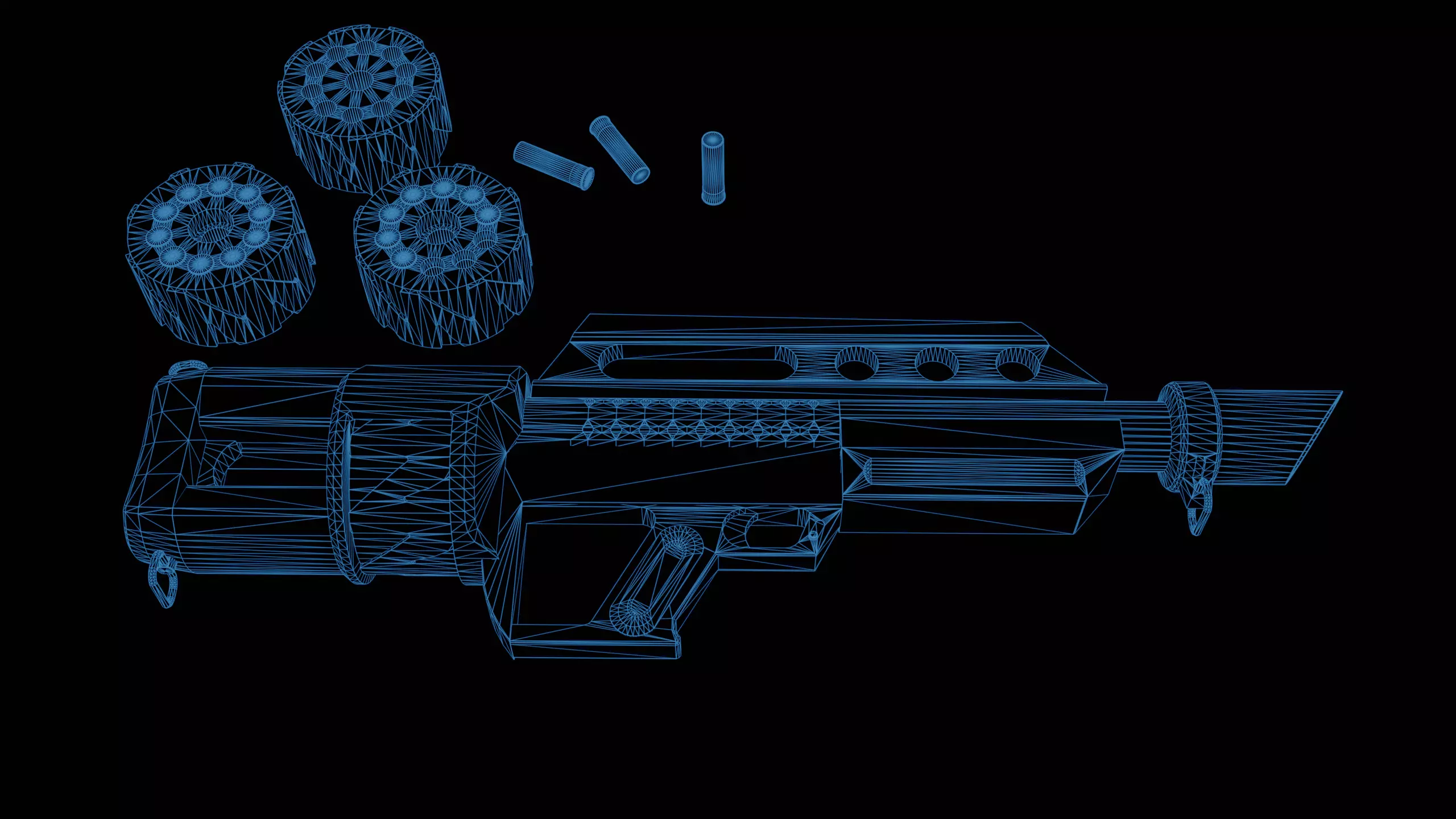 Pancor Jackhammer MK4 shotgun Low-poly 3D model_10