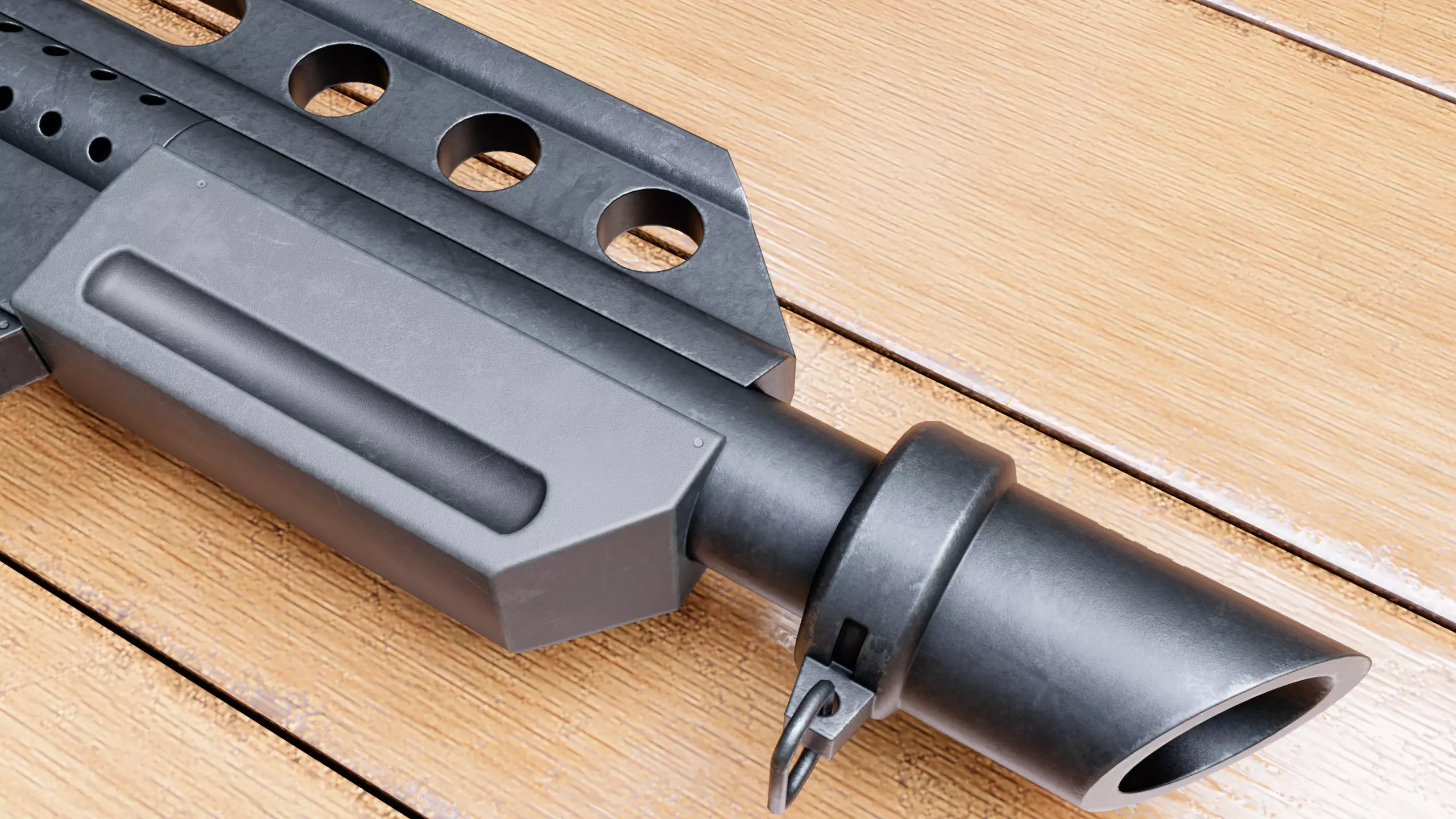 Pancor Jackhammer MK4 shotgun Low-poly 3D model_4