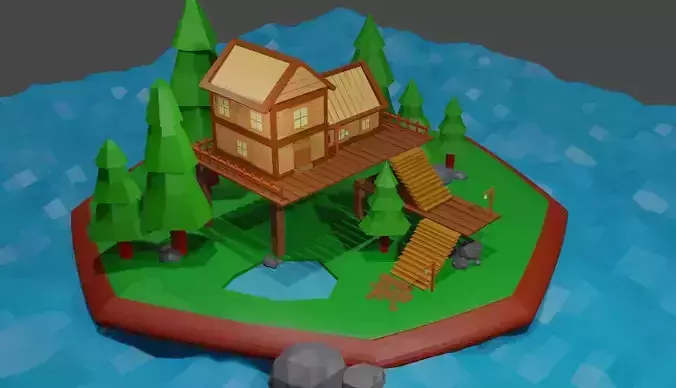 Low poly house
