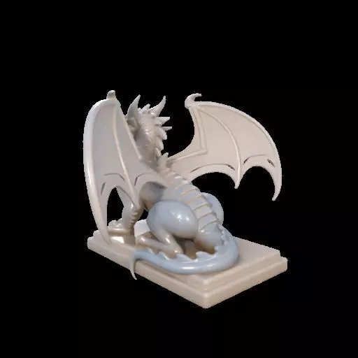 2048 Menacing Fairytale Dragon in Ivory magic 3D print model_19