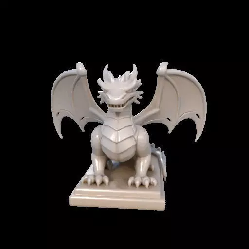 2048 Menacing Fairytale Dragon in Ivory magic 3D print model_27