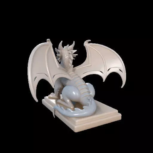 2048 Menacing Fairytale Dragon in Ivory magic 3D print model_18