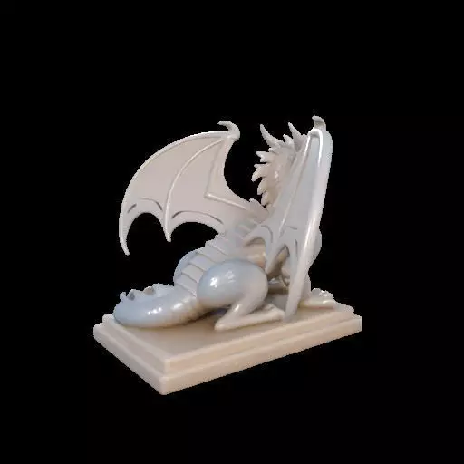 2048 Menacing Fairytale Dragon in Ivory magic 3D print model_10
