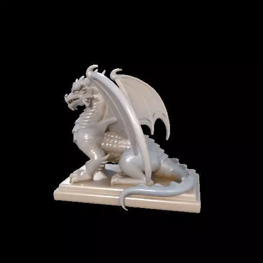2048 Menacing Fairytale Dragon in Ivory magic 3D print model_22