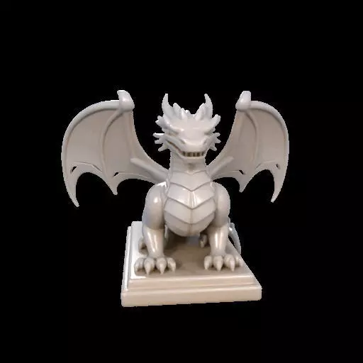 2048 Menacing Fairytale Dragon in Ivory magic 3D print model_28