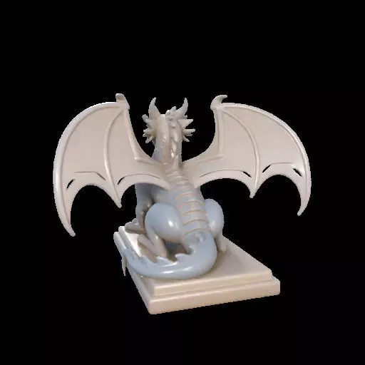 2048 Menacing Fairytale Dragon in Ivory magic 3D print model_17
