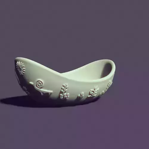 Bowl with petroglyphs for casting