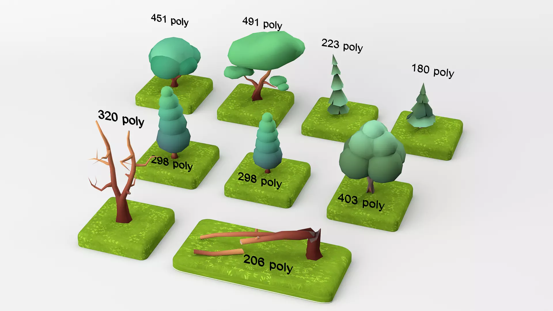Forest Pack Low-poly 3D model_0