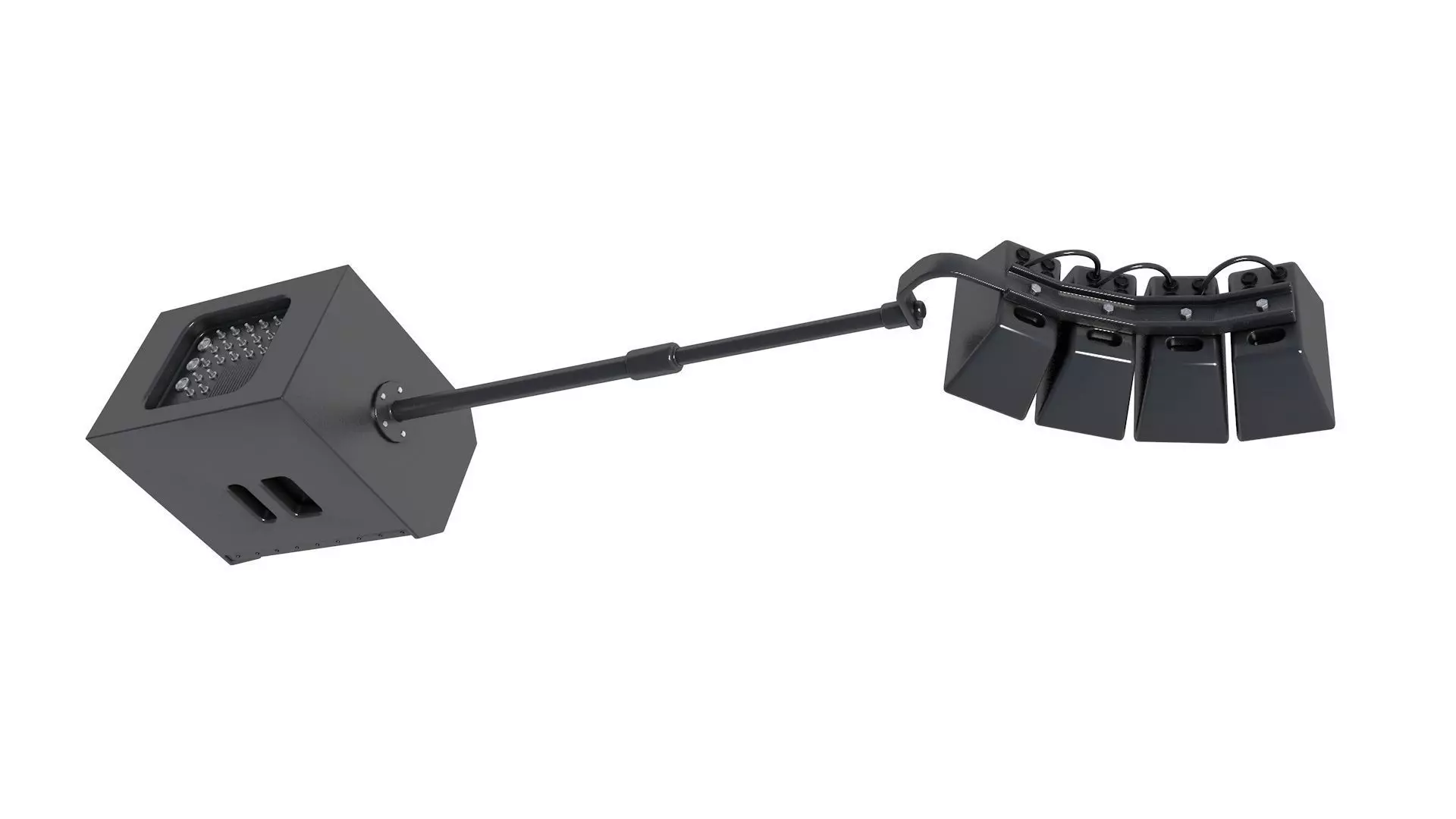 Line array speaker system 3D model_3