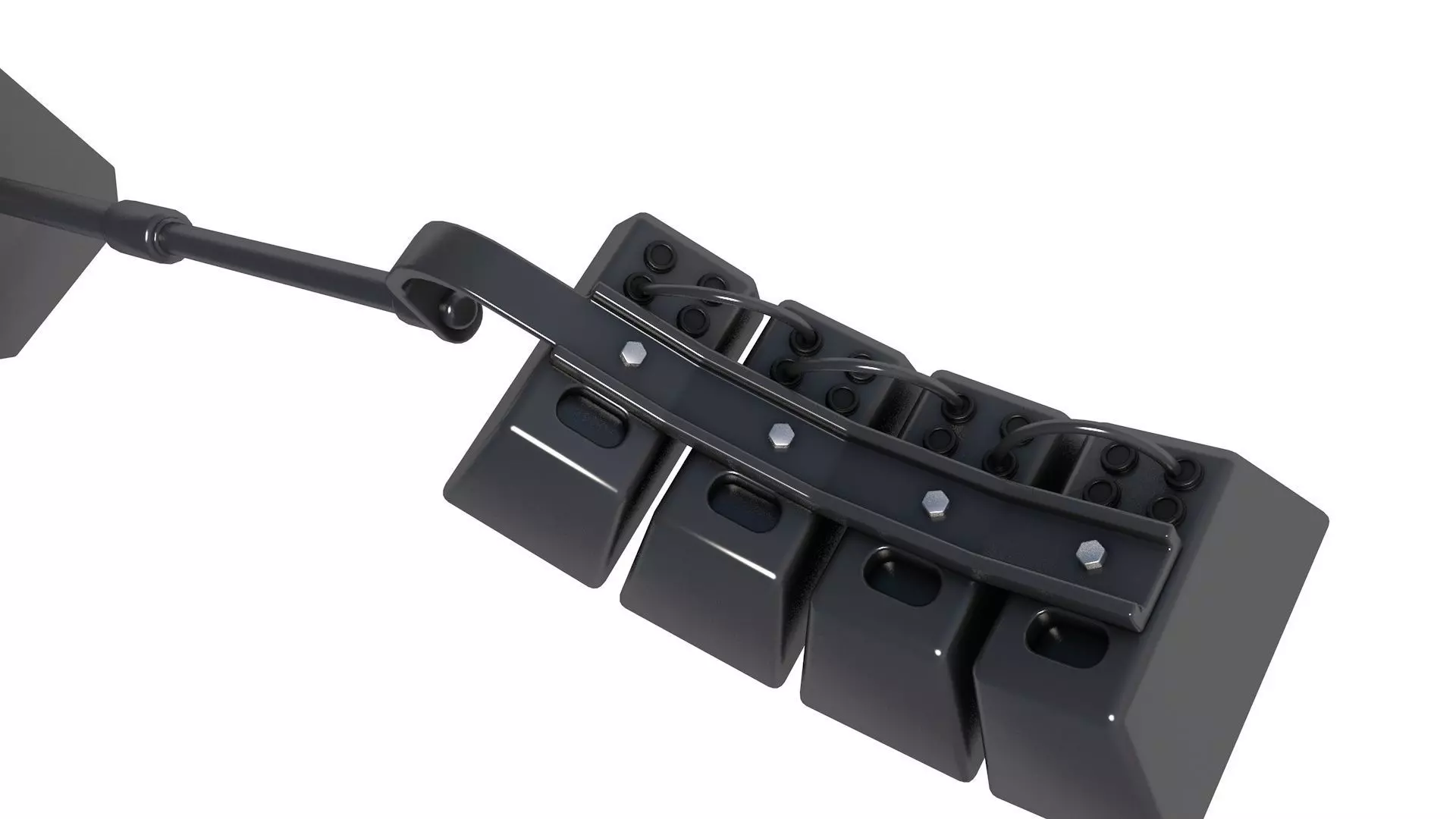 Line array speaker system 3D model_1