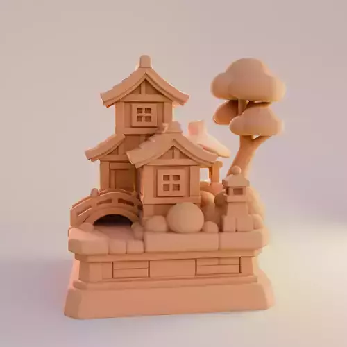 Oriental Village Decorative Sculpture