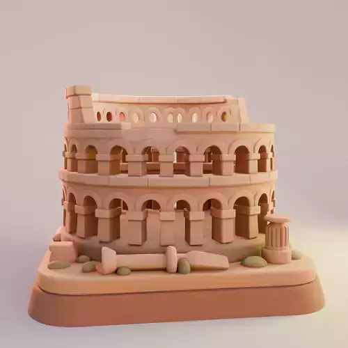 Rome Colosseum Cartoon Decorative Sculpture