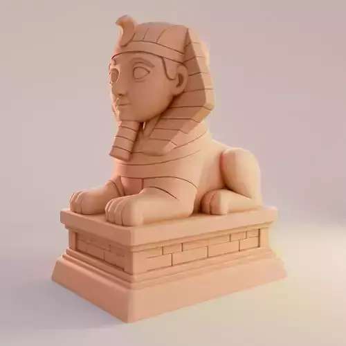 Cartoon Sphinx Decorative Egyptian Sculpture 
