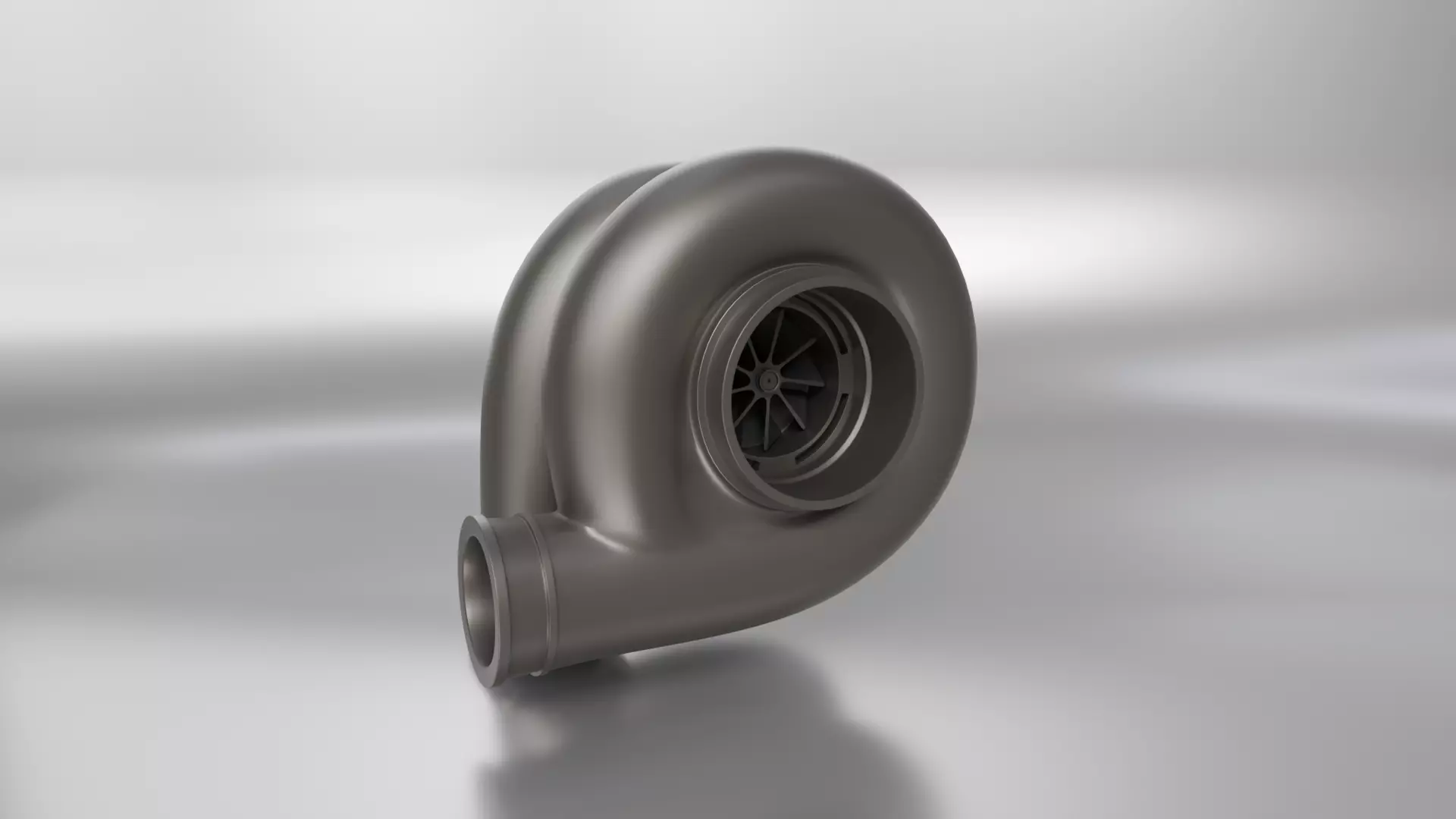 Turbocharger Low-poly 3D model_0