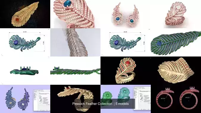 Peacock Feather Collection 
