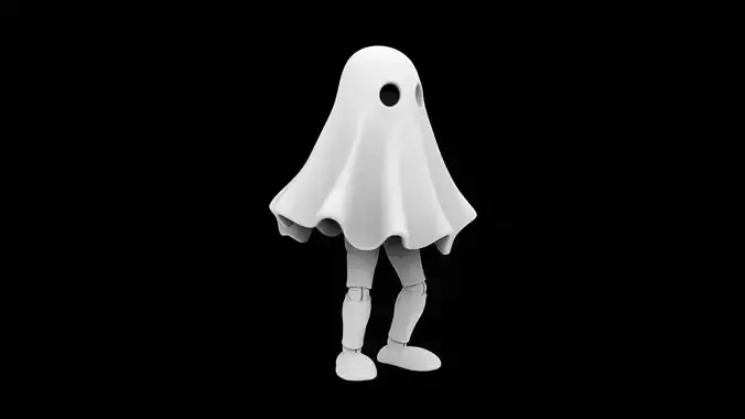 Ghost with Legs 3D Print Model