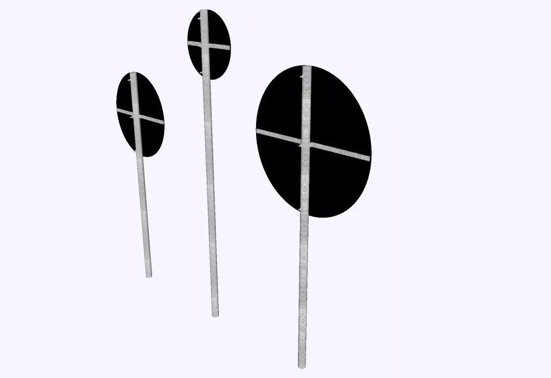 Brazilian Traffic Sign - R-3 No-Go 3D model_5