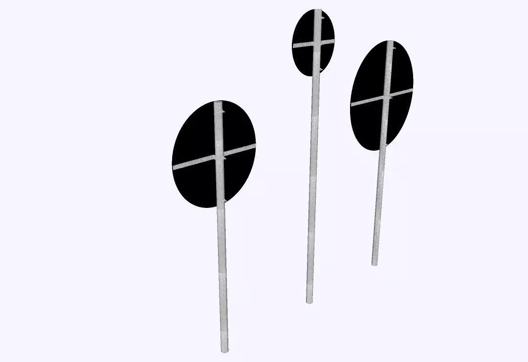 Brazilian Traffic Sign - R-3 No-Go 3D model_4