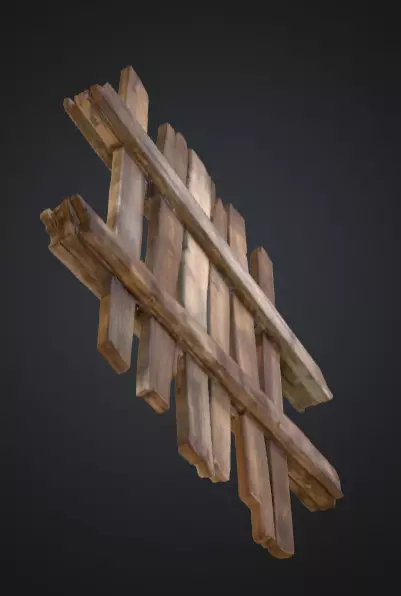 Rustic Timber Barrier is a rugged 3D wooden Low-poly 3D model_18