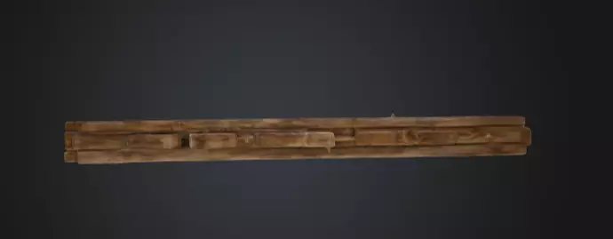 Rustic Timber Barrier is a rugged 3D wooden Low-poly 3D model_21