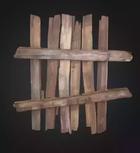 Rustic Timber Barrier is a rugged 3D wooden Low-poly 3D model