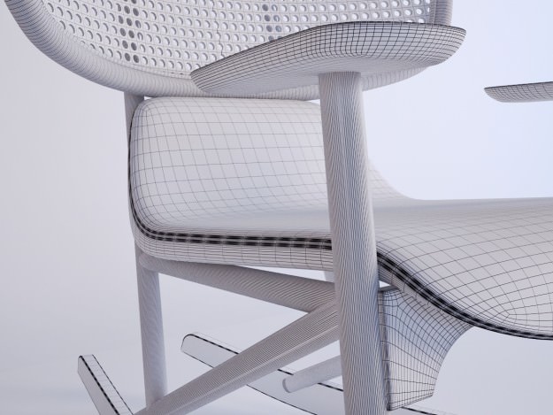 moroso klara armchair rocking chair 3D model_4