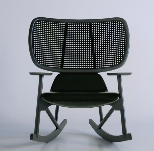 moroso klara armchair rocking chair 3D model_2