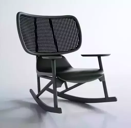 moroso klara armchair rocking chair 3D model