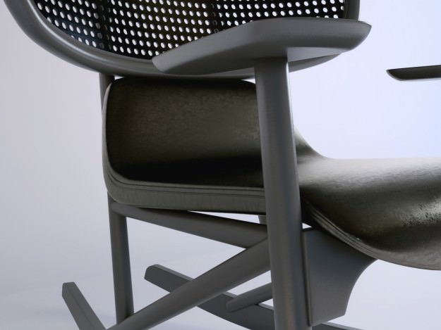 moroso klara armchair rocking chair 3D model_1