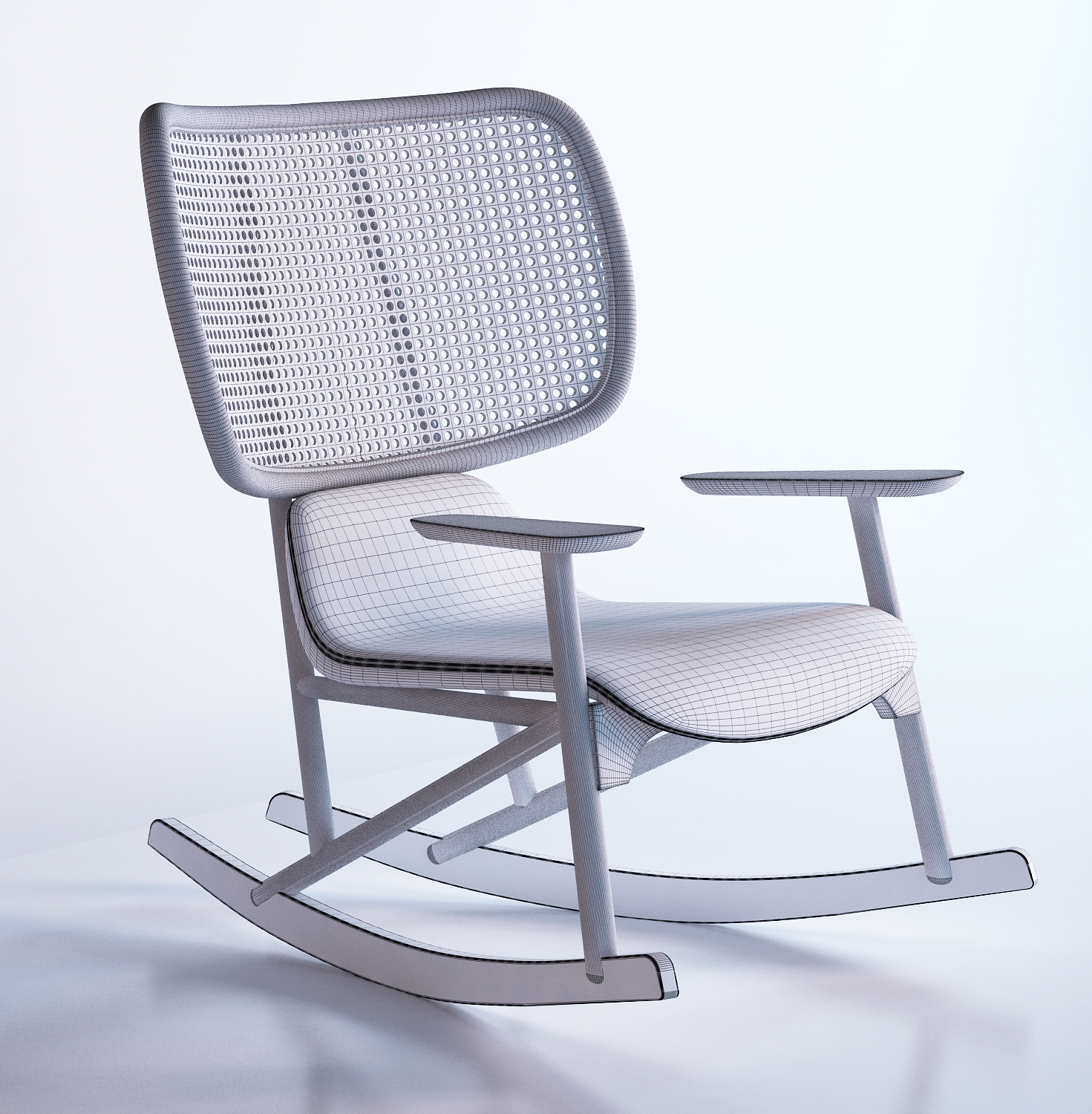 moroso klara armchair rocking chair 3D model_5