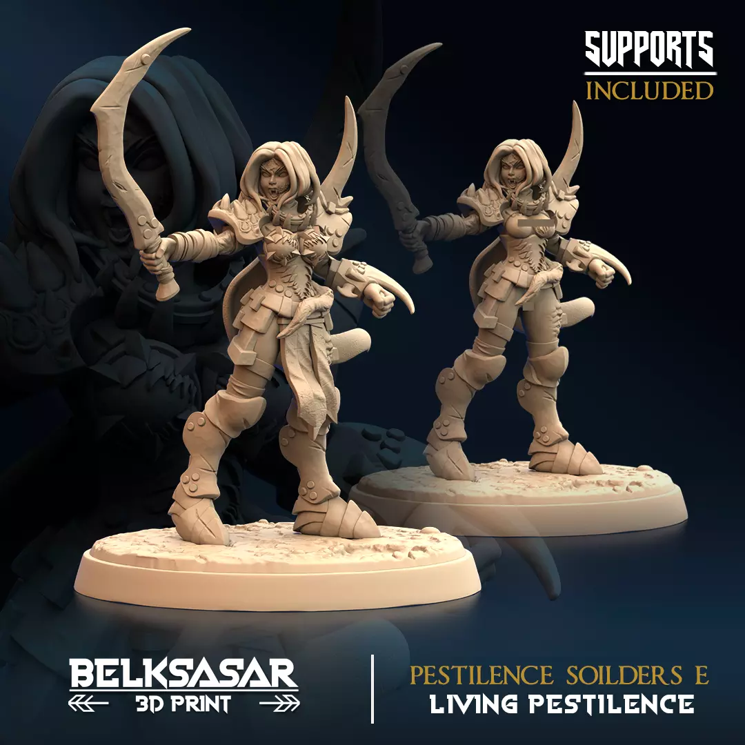Pestilence Soilders E Nude and Normal 3D print model_0