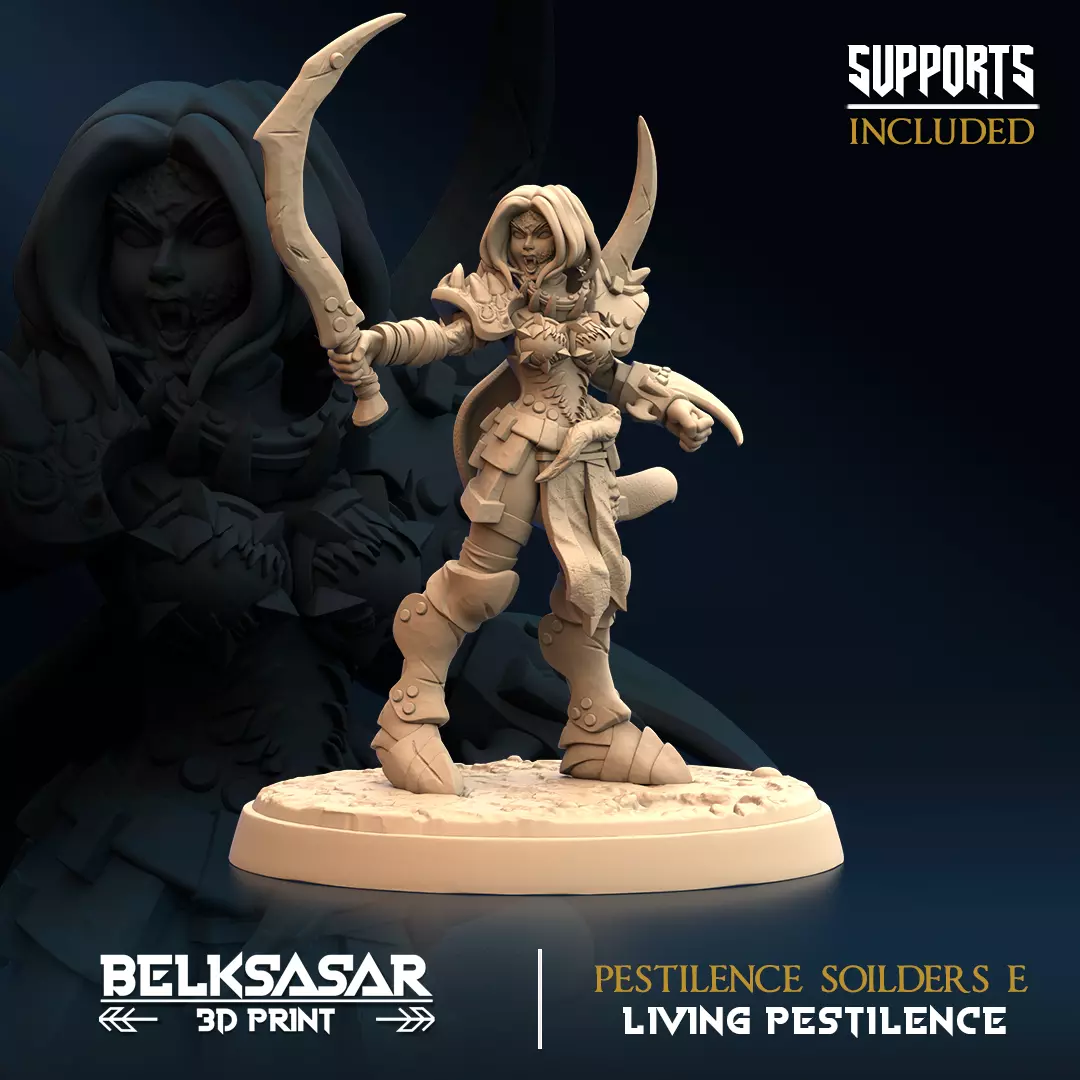 Pestilence Soilders E Nude and Normal 3D print model_1