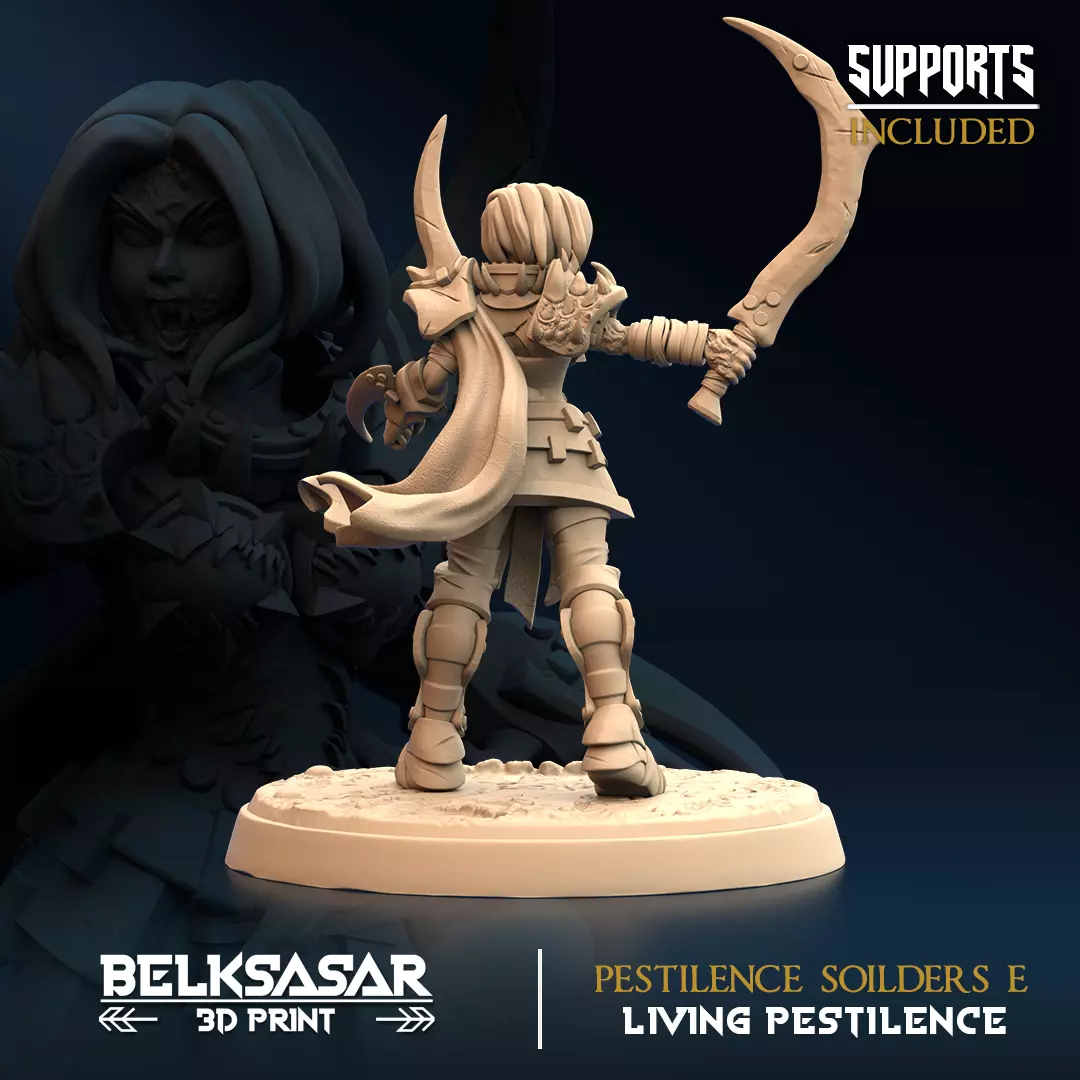 Pestilence Soilders E Nude and Normal 3D print model_3