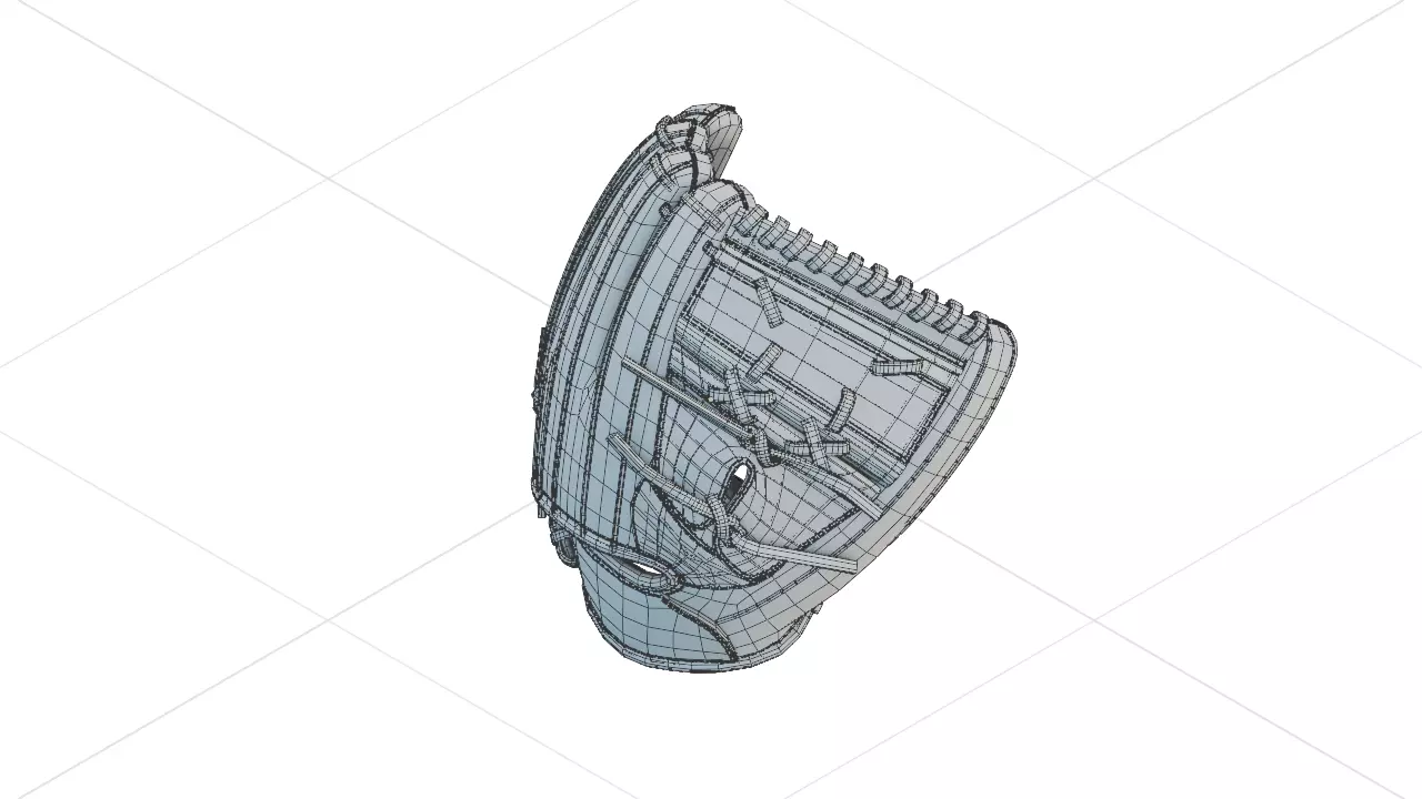 Pitcher Glove 3D model_16