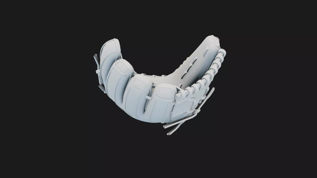 Pitcher Glove 3D model_6