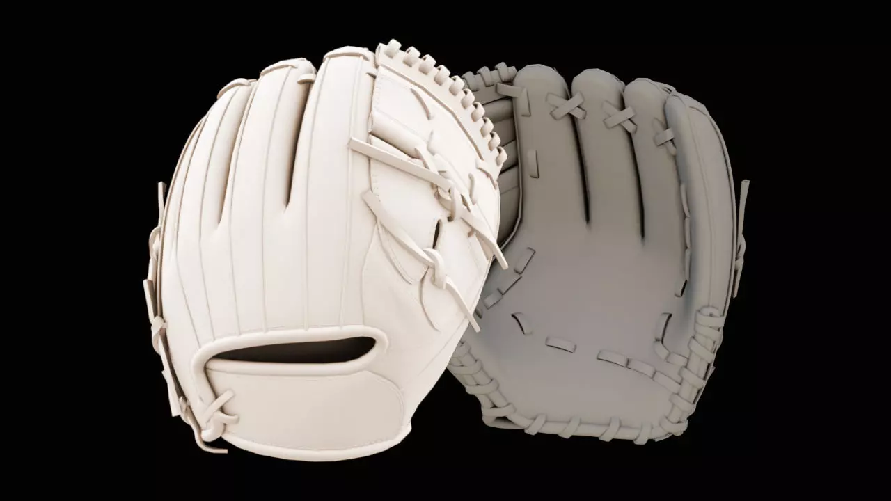 Pitcher Glove 3D model_0
