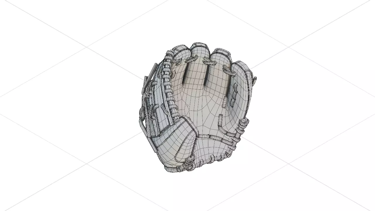 Pitcher Glove 3D model_18