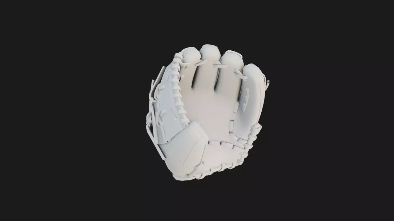 Pitcher Glove 3D model_9