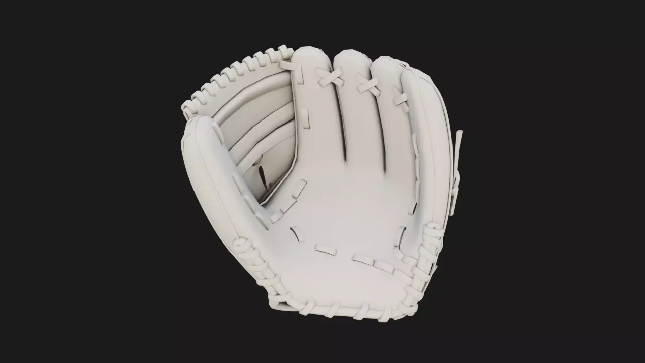 Pitcher Glove 3D model_3