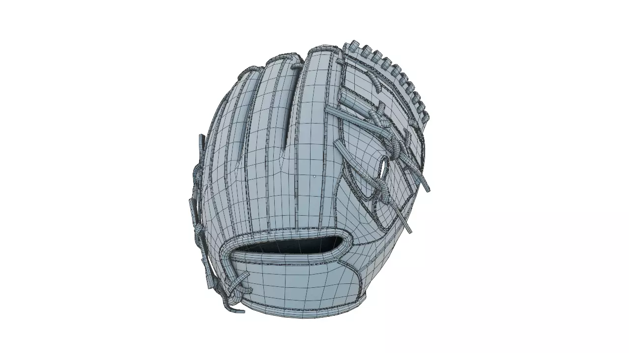 Pitcher Glove 3D model_11