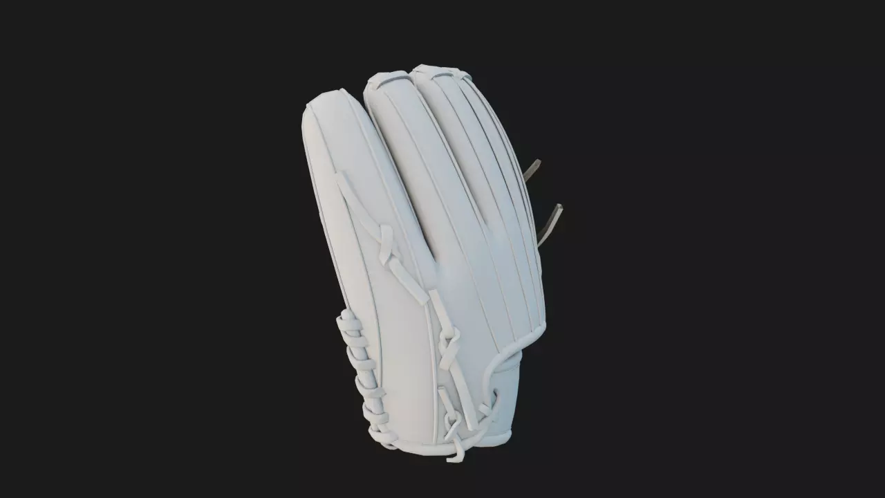 Pitcher Glove 3D model_5
