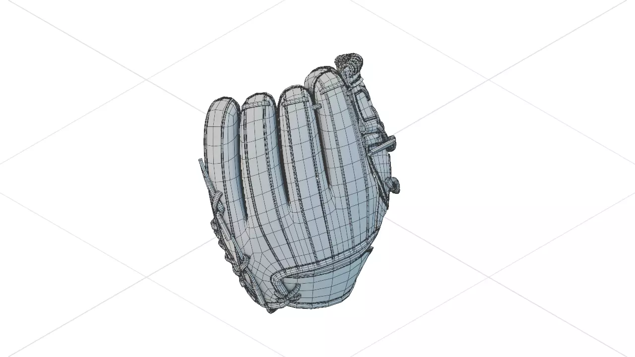Pitcher Glove 3D model_17