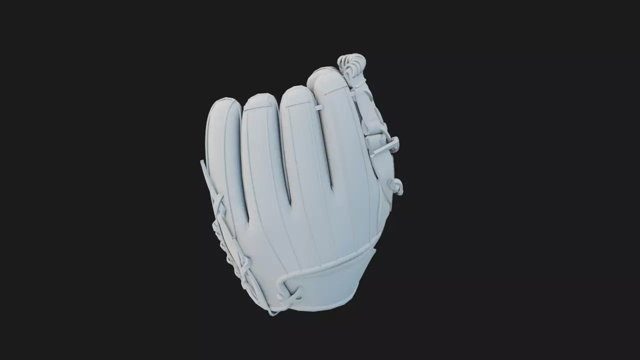 Pitcher Glove 3D model_8