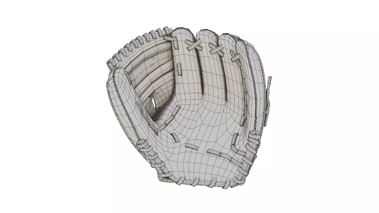 Pitcher Glove 3D model_12