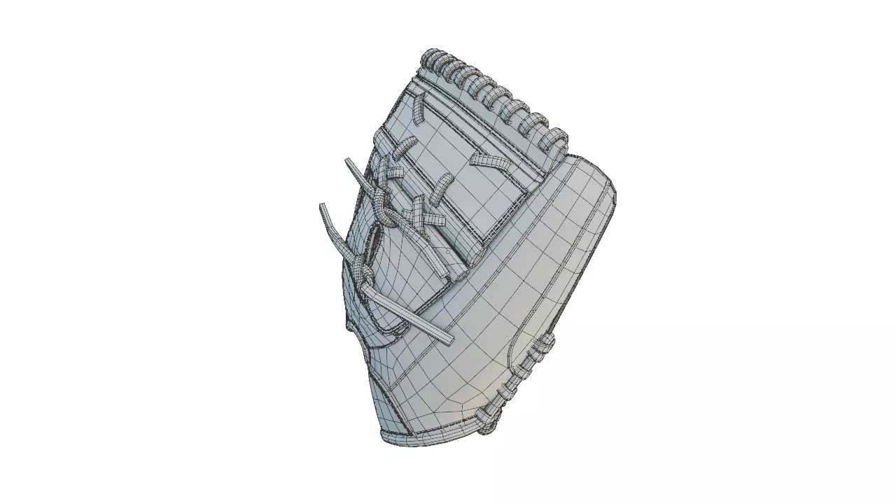 Pitcher Glove 3D model_13
