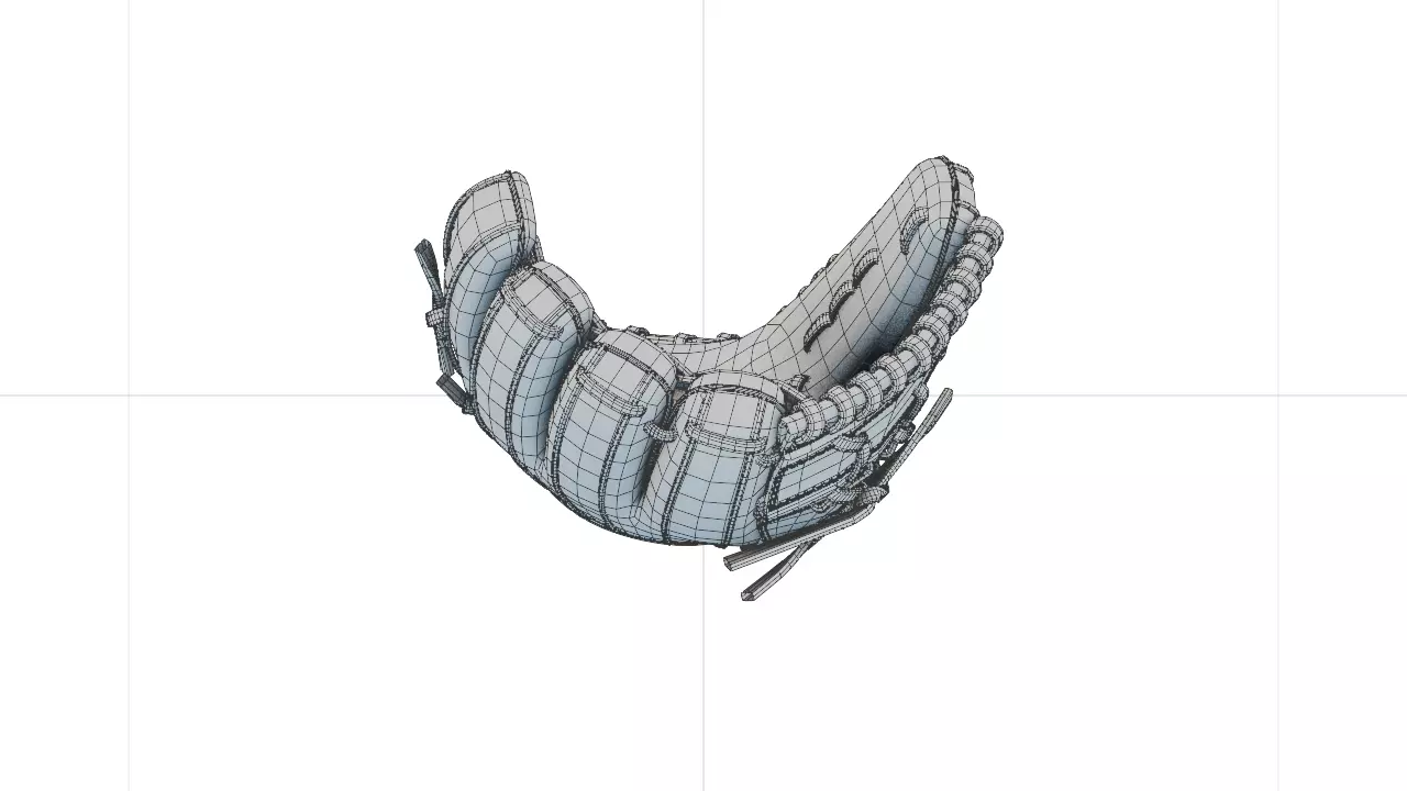 Pitcher Glove 3D model_15