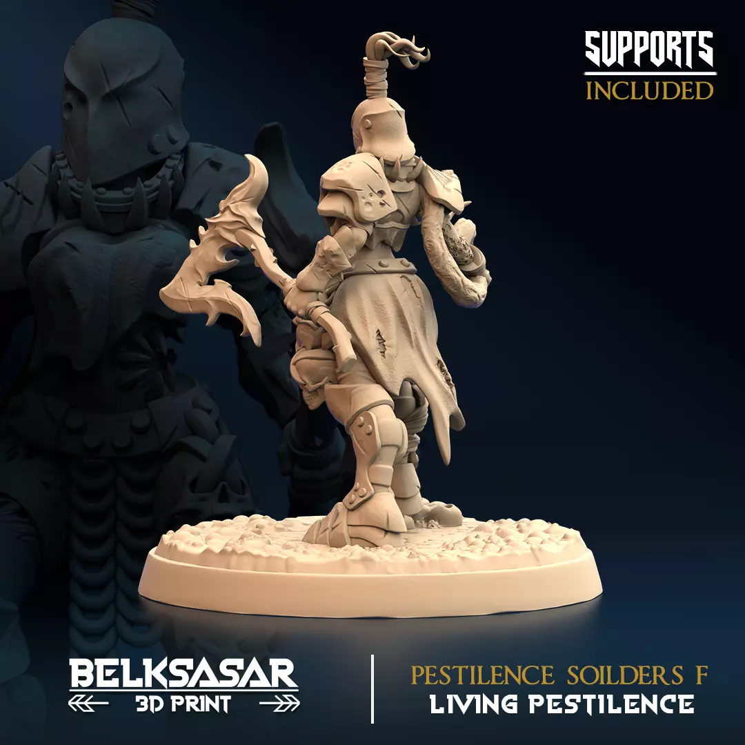 Pestilence Soilders F Nude and Normal 3D print model_3