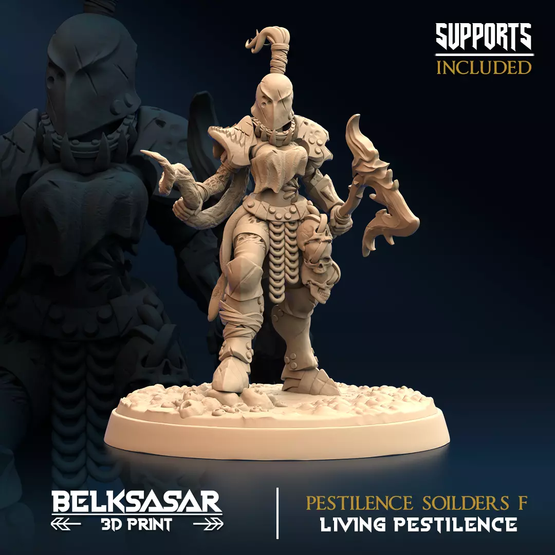 Pestilence Soilders F Nude and Normal 3D print model_1