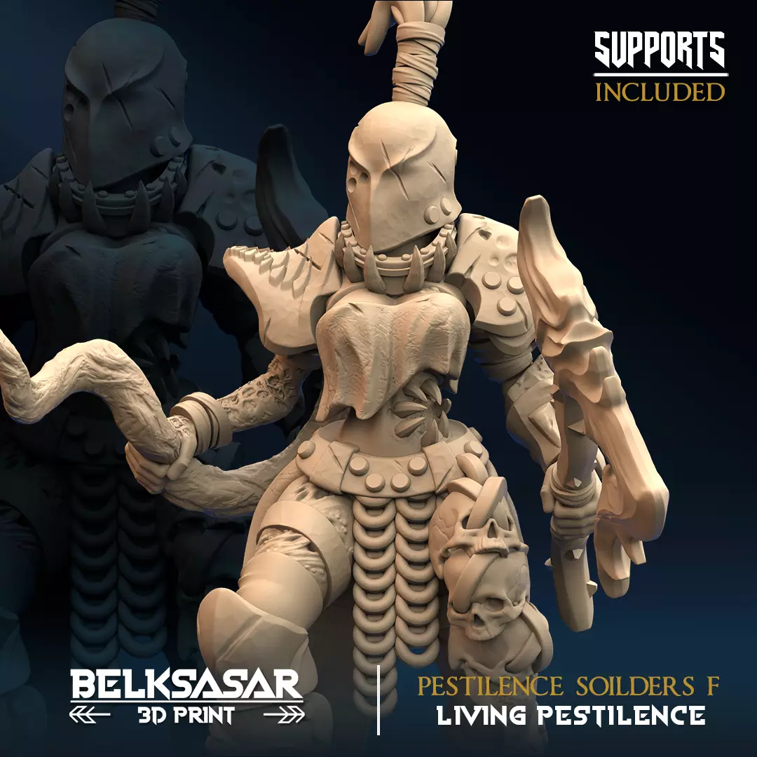 Pestilence Soilders F Nude and Normal 3D print model_2