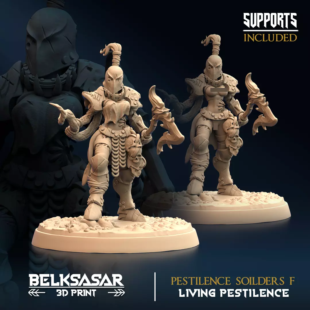 Pestilence Soilders F Nude and Normal 3D print model_0